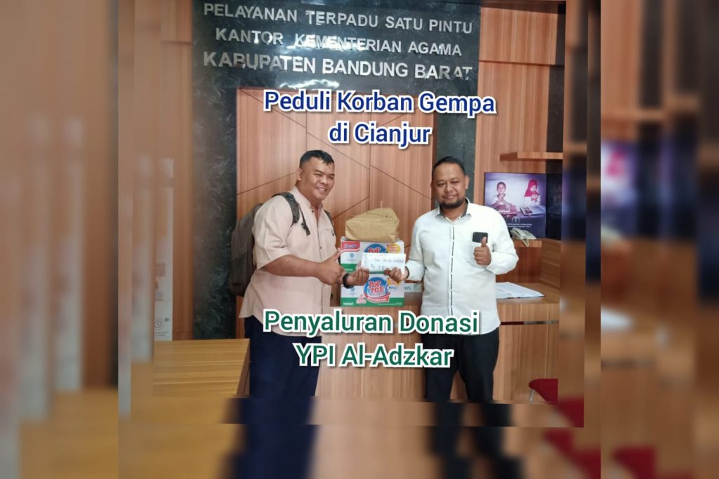 YPI AL-ADZKAR BERSAMA MAWAS PEDULI KORBAN GEMPA DI CIANJUR